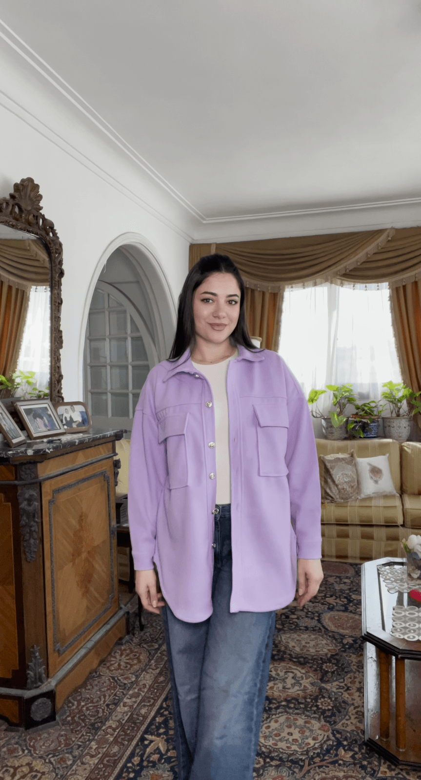 جاكيت جوخ تركي لافندر - FirstOne Fashion