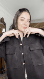جاكيت جوخ تركي رمادي- FirstOne Fashion